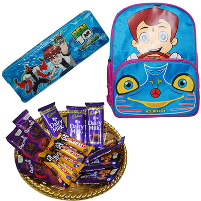 "Designer Fancy Rakhi - FR- 8170 A - Code 074 (2 RAKHIS) - Click here to View more details about this Product
